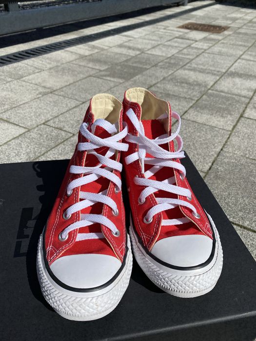 Buty converse czerwone wysokie dla dziewczynki/ chłopaka roz.33