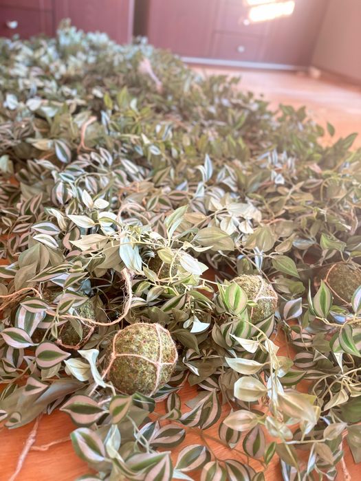 Dekoracja dżungla zielone kule