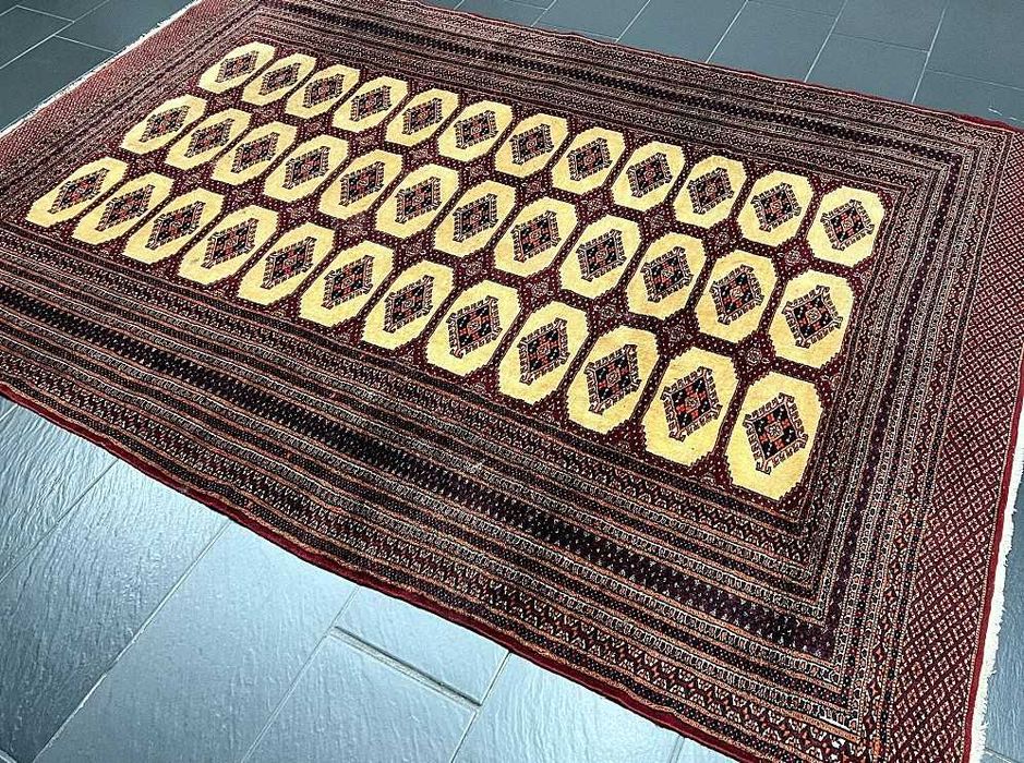 Tapete BOCHARA Paquistanês em lã, 280cm x 190cm (PERFEITO - COMO NOVO)