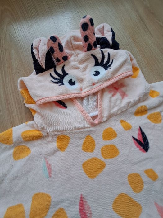 Poncho Natação Bebé Algodão Girafa