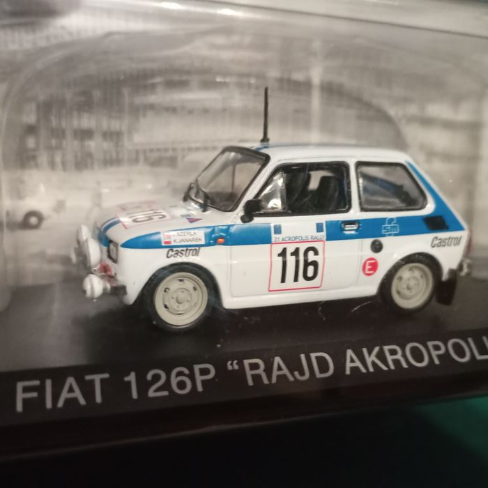 Voiture Miniature Polski Fiat 126p Rajd Akropolu 1984 Échelle 1:43 Hachette - Neuf