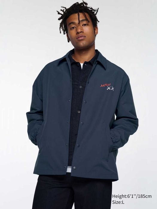 Куртка UNIQLO x KAWS + Andy Warhol UT Coach Jacket! size L