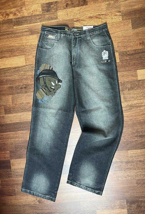 Spodnie LOT29 z USA luźne spodnie skate 34 haftowane