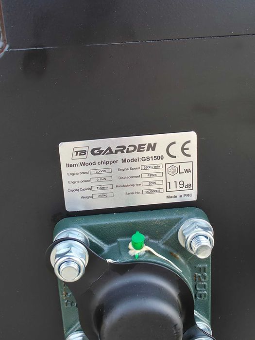 Rębak spalinowy rozdrabniacz do gałęzi łuparka TB Garden GS 1500