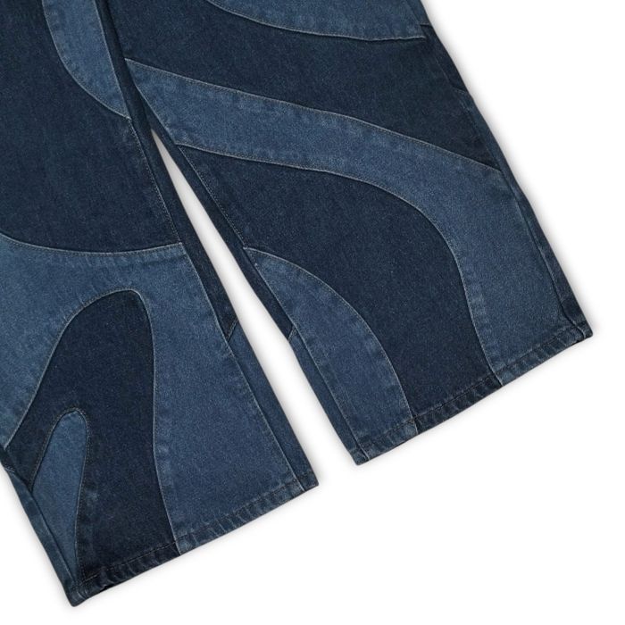 jaded london patchwork baggy jeans curly fry old collection