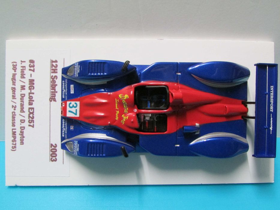 MG Lola EX257 #37 - 12h Sebring 2003 - Spark escala 1/43