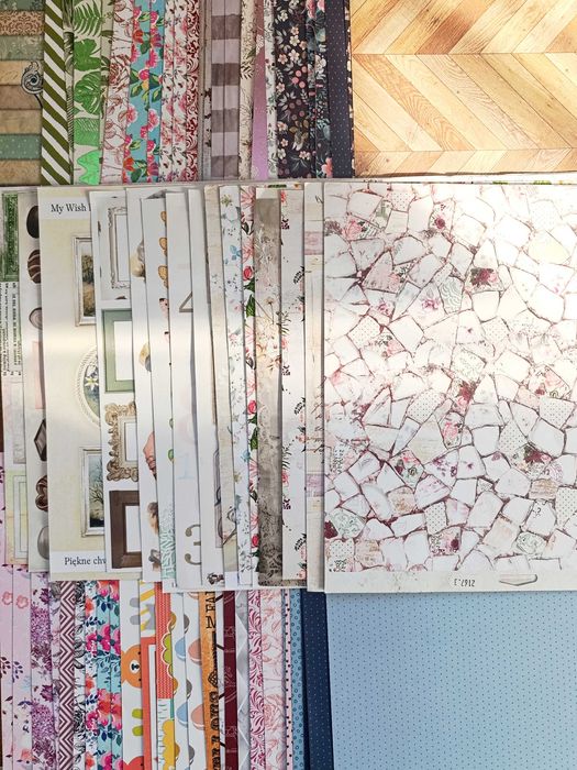 Mix papierów kartki scrapbooking rękodzieło