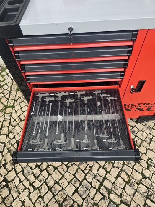 Carrinho de ferramentas 7 gavetas completas novo