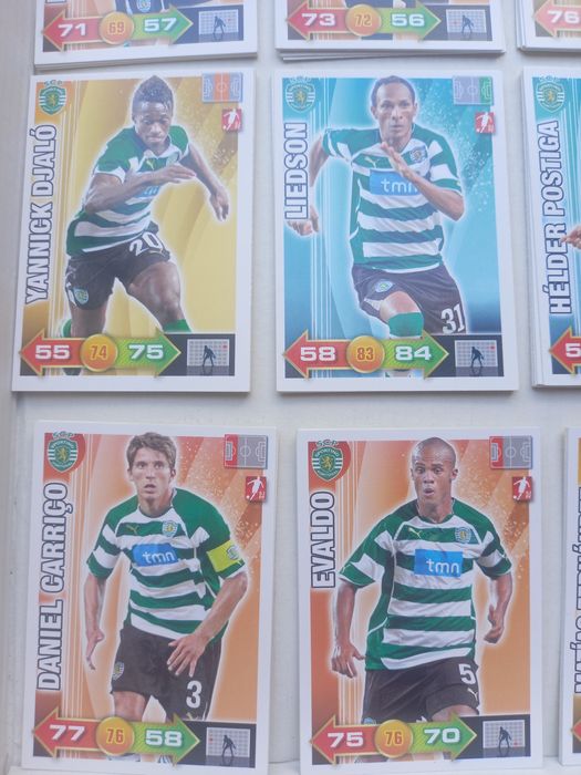 16 cartas/cromos / sporting adrenalyn xl 2010-11