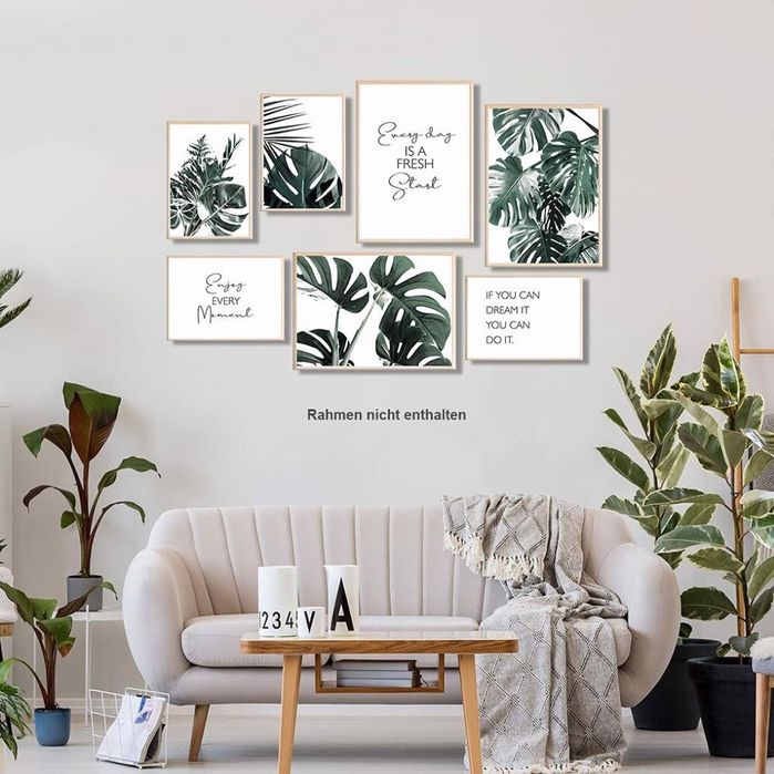 Plakaty obrazy ścienne bez ramki zestaw 7szt