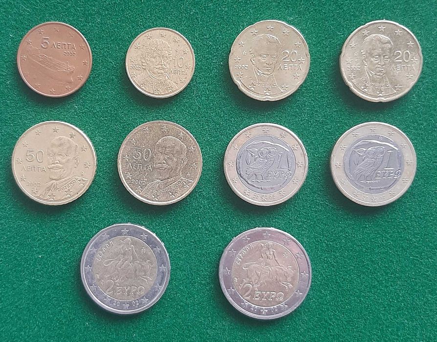 1.ªs moedas Euro - Grécia
