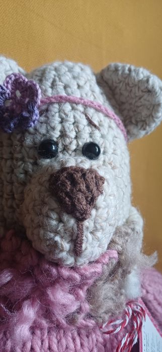 Maskotka na szydełku Miś