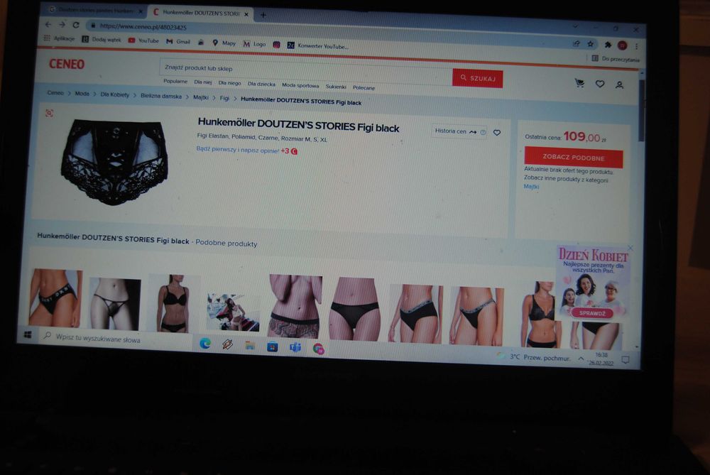 Majtki czarne  ,roz.M