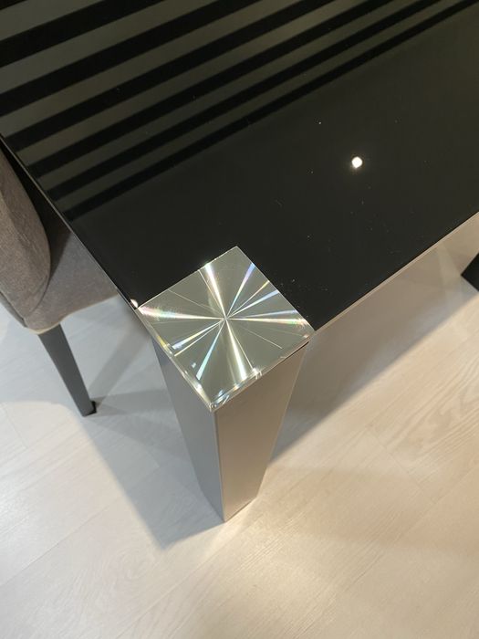 Mesa Jantar Vidro Preta