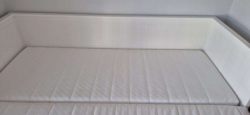 Łóżko HEMNES IKEA 80x200 z materacem + 3 szuflady – białe