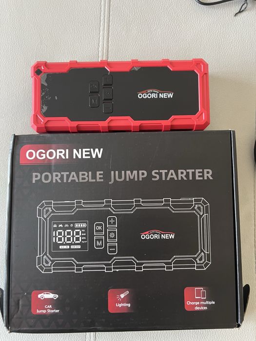 Jump Starter Booster com compressor para pneus