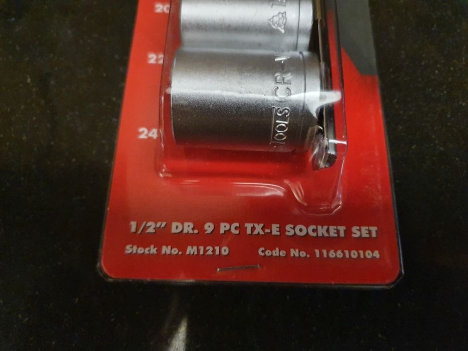 Tengtools Jogo 9 Chaves Caixa 1/2" TORX Exterior TX-E E10-E24