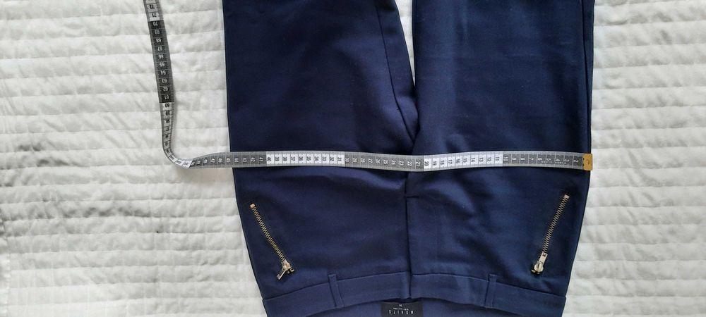 Spodnie eleganckie granatowe 3/4
