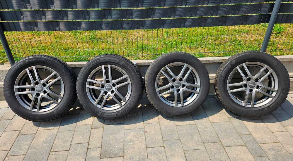 4xAlufelgi DEZENT TZ Grafit 16 5x112 ET46 + Michelin Alpin 6 215/60R16