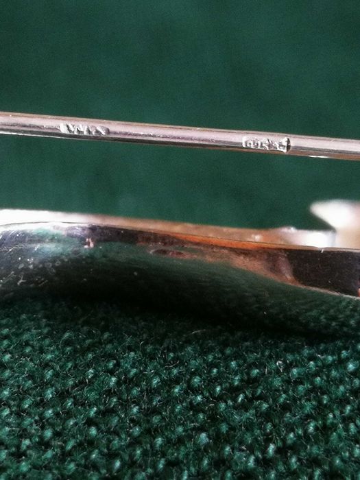 Srebrna broszka 925 W. Kruk WK Modernizm ( 9g)