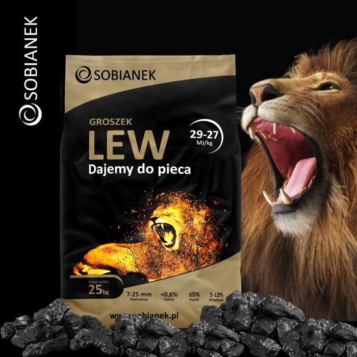 OSTATNIE PALETY W STAREJ CENIE !! Węgiel Groszek LEW 29-27 MJ/kg Sobianek workowany