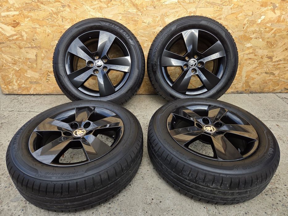 Felgi aluminiowe z oponami 15" 5x100 fabia polo ibiza 185/60/15
