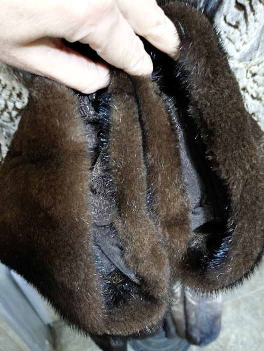 Длина 120см. Норковая шуба с соболем. Saga mink. Шуба в пол