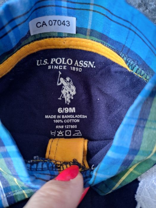 Nowy elegancki pajacyk U.S. Polo Assn. rozm. 6-9m