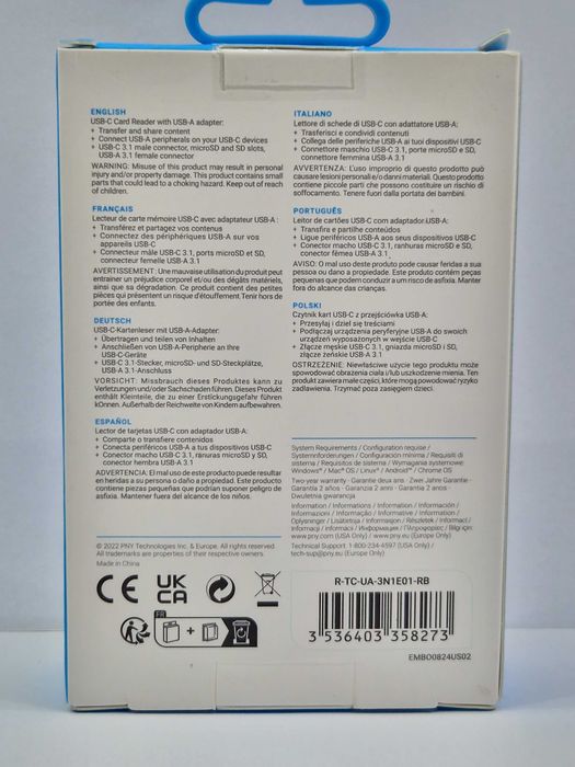Czytnik kart USB PNY Technologies USB C