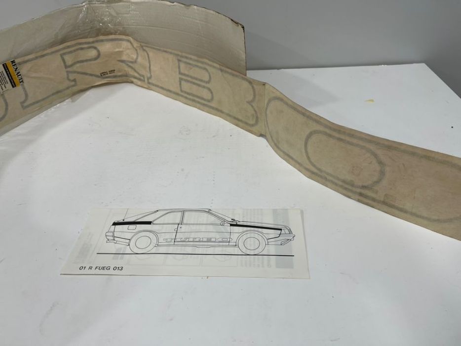 Autocolante Faixa Renault Turbo Fuego Novo Original Lado dto 770075666