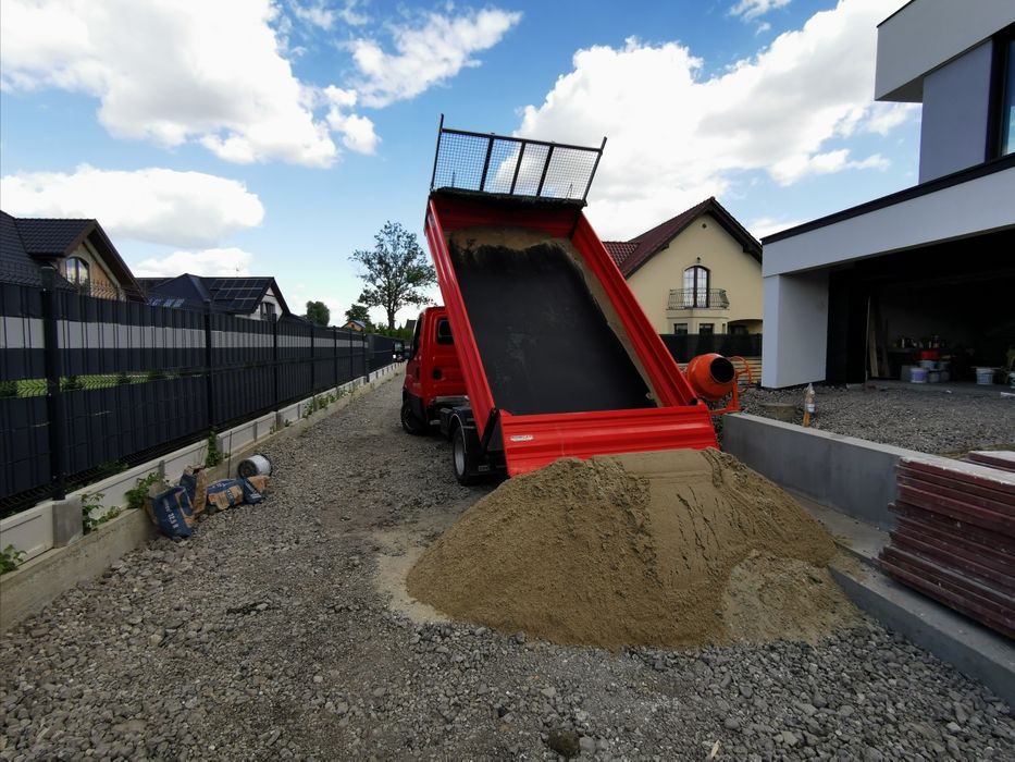 Transport,wynajem,usługi wywrotką 4t,koparki,,kruszywa,piasek,humus.