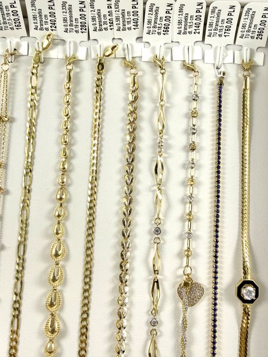 Złota bransoletka 19,5 cm