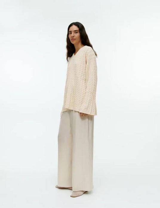 Arket бавовняний оверсайз светр букле з косами