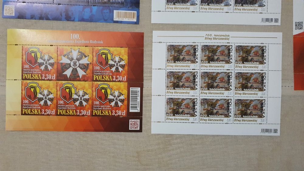 Znaczki pocztowe arkusiki 5050-76 Niestemplowane 2/2020 3/2020