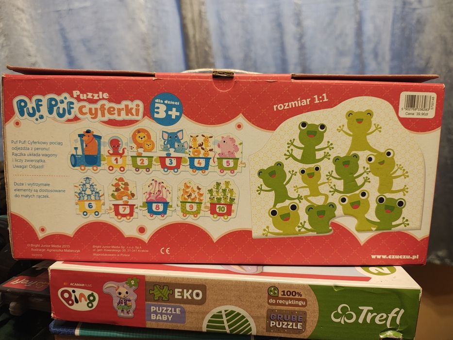 Puzzle CzuCzu Puf Puf Cyferki 3+