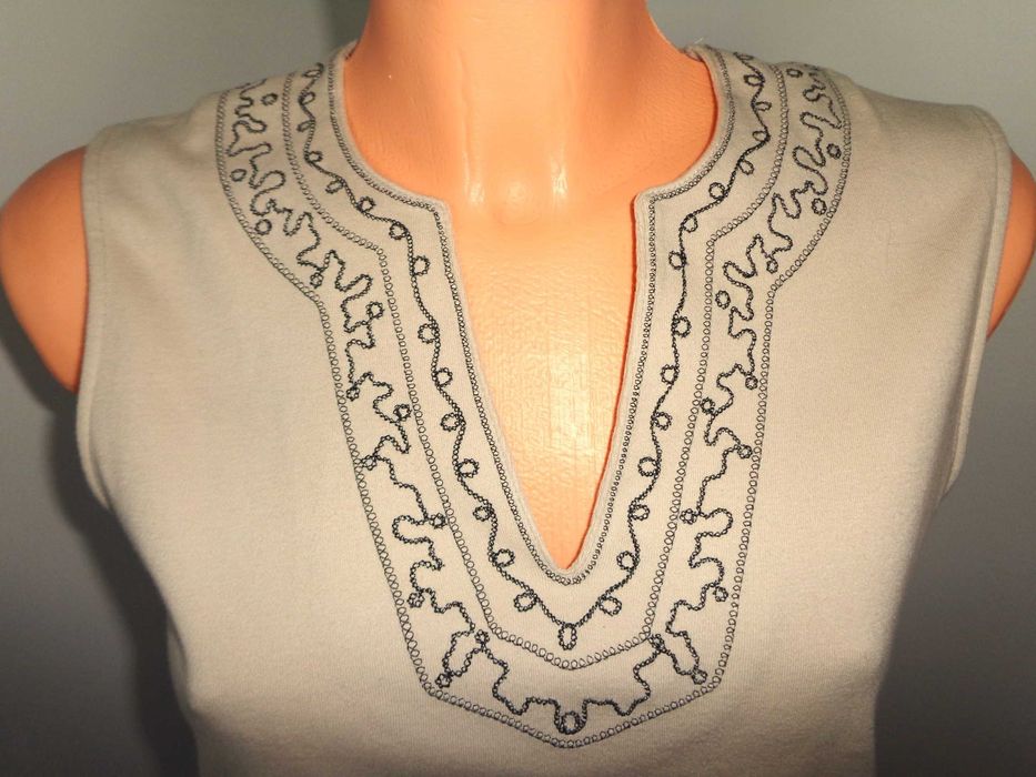 Bhs shirt z dekoracyjnym dekoltem roz. 40