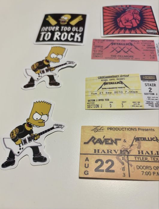 Metallica - zestaw naklejek naklejki