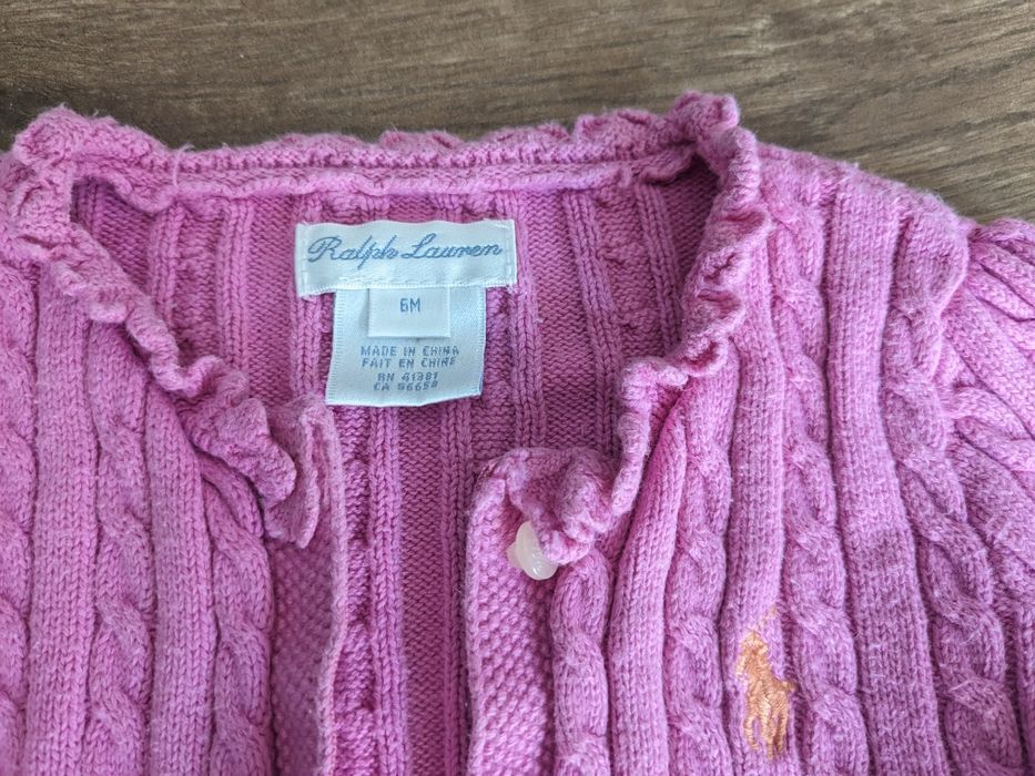 Ralph Lauren różowy sweterek 6m w.68