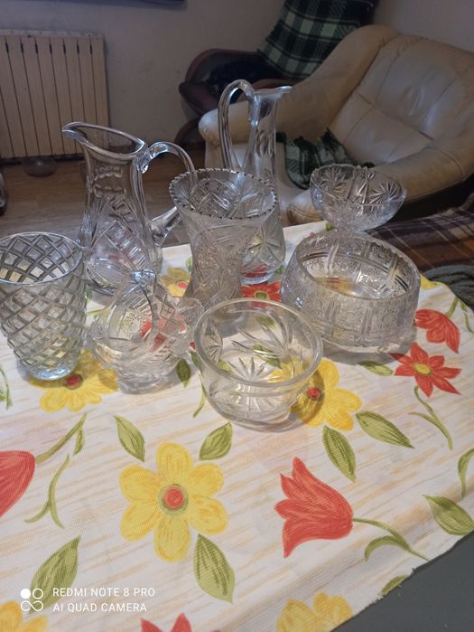 Kryształy PRL wazon misa
