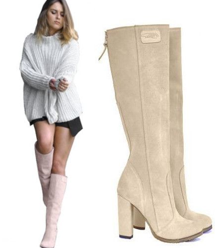 Beyco kozaki słupek 40 beż