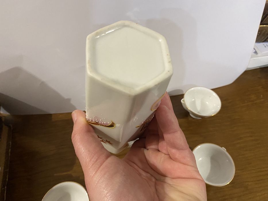 Serviço de cha ou sake japones pintado à mao