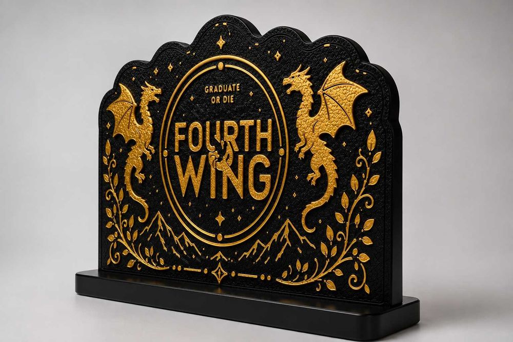Placa Decorativa — Fourth Wing