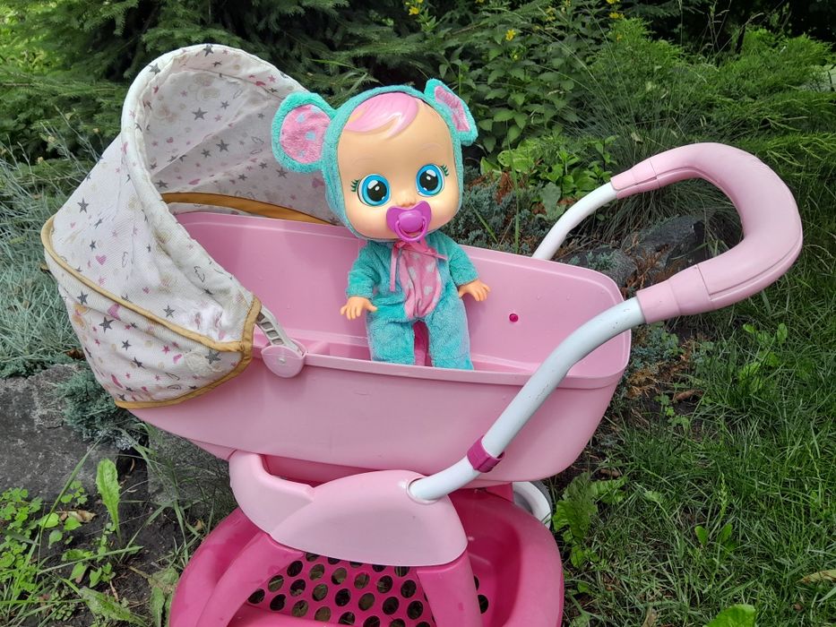 Лялька пупс + коляска