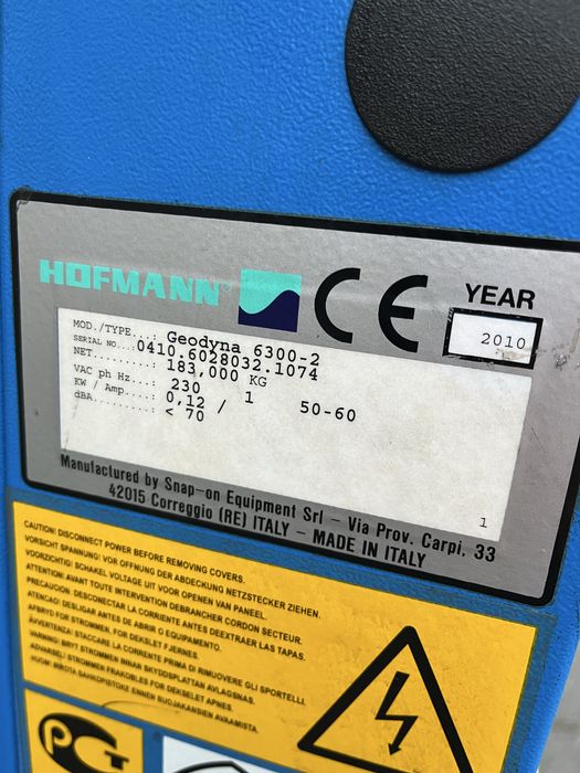 Hofmann Geodyna 6300-2  Wyważarka do kół motocyklowych  Haweka