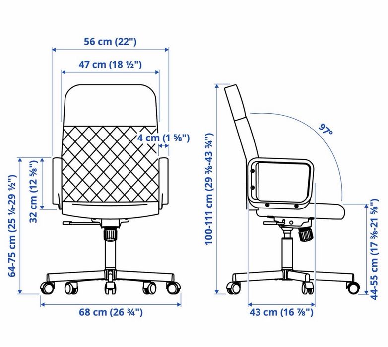 Cadeira giratória Renberget Ikea