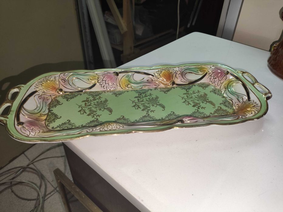 Antiga Travessa para tortas ceramica RB Alcobaça