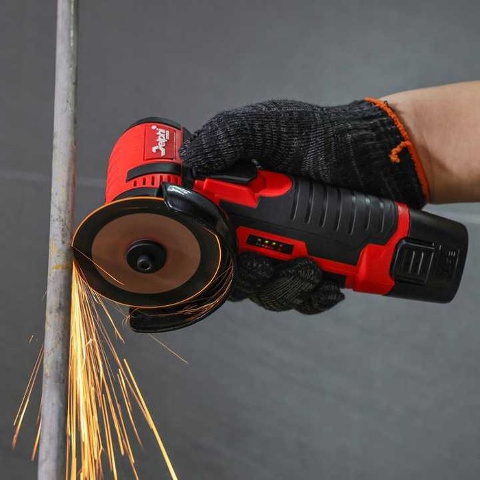 Szlifierka Kątowa Akumulatorowa Bezszczotkowa Mini Gumówka 7x Tarcza