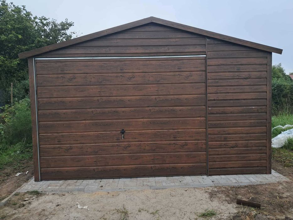 Garaż blaszany 4x5. WZMOCNIONY PROFILAMI. Producent. CAŁA Polska