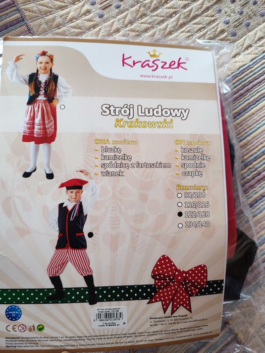 Strój krakowski dla chłopca 122-128