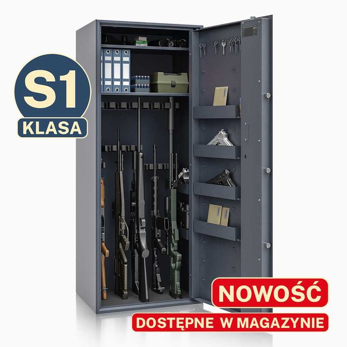 Szafa na broń SIEGEN MAX kl S1 18 szt. broni 84.11